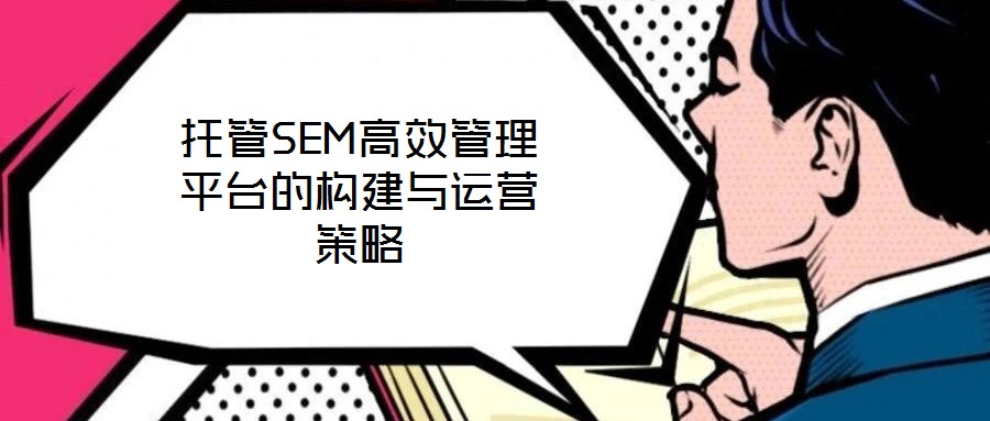 托管SEM高效管理平臺的構建與運營策略
